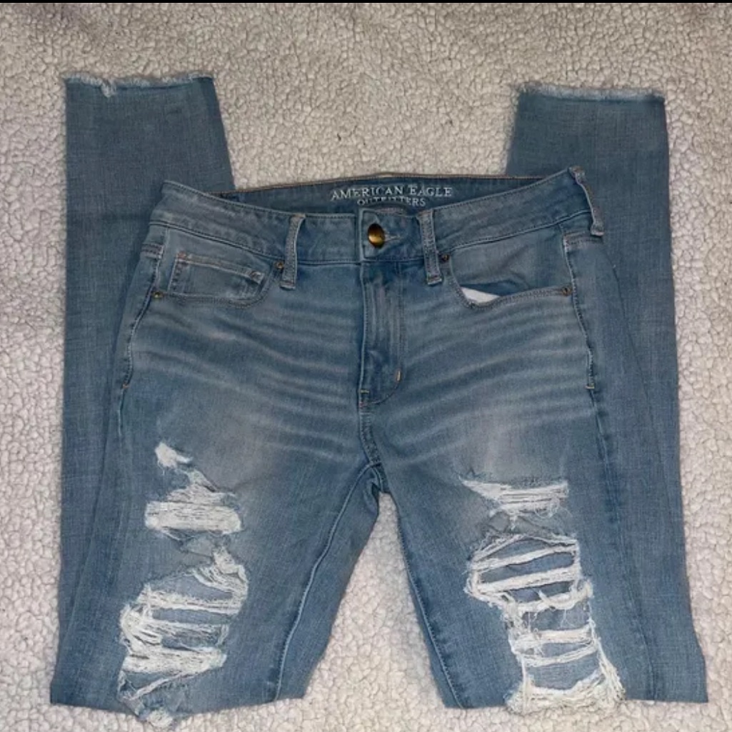 Aeo Distressed Skinny Jeans
